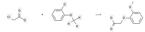Acetic acid,2-(2-methoxyphenoxy)- is prepared by the reaction of 2-Methoxy-phenol with Chloroacetic acid